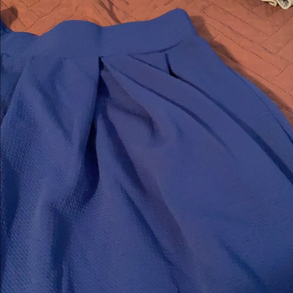 Blue flounce skirt